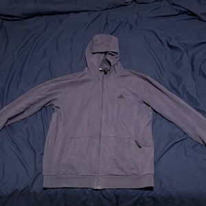 Adidas Charcoal Full-Zip Hoodie